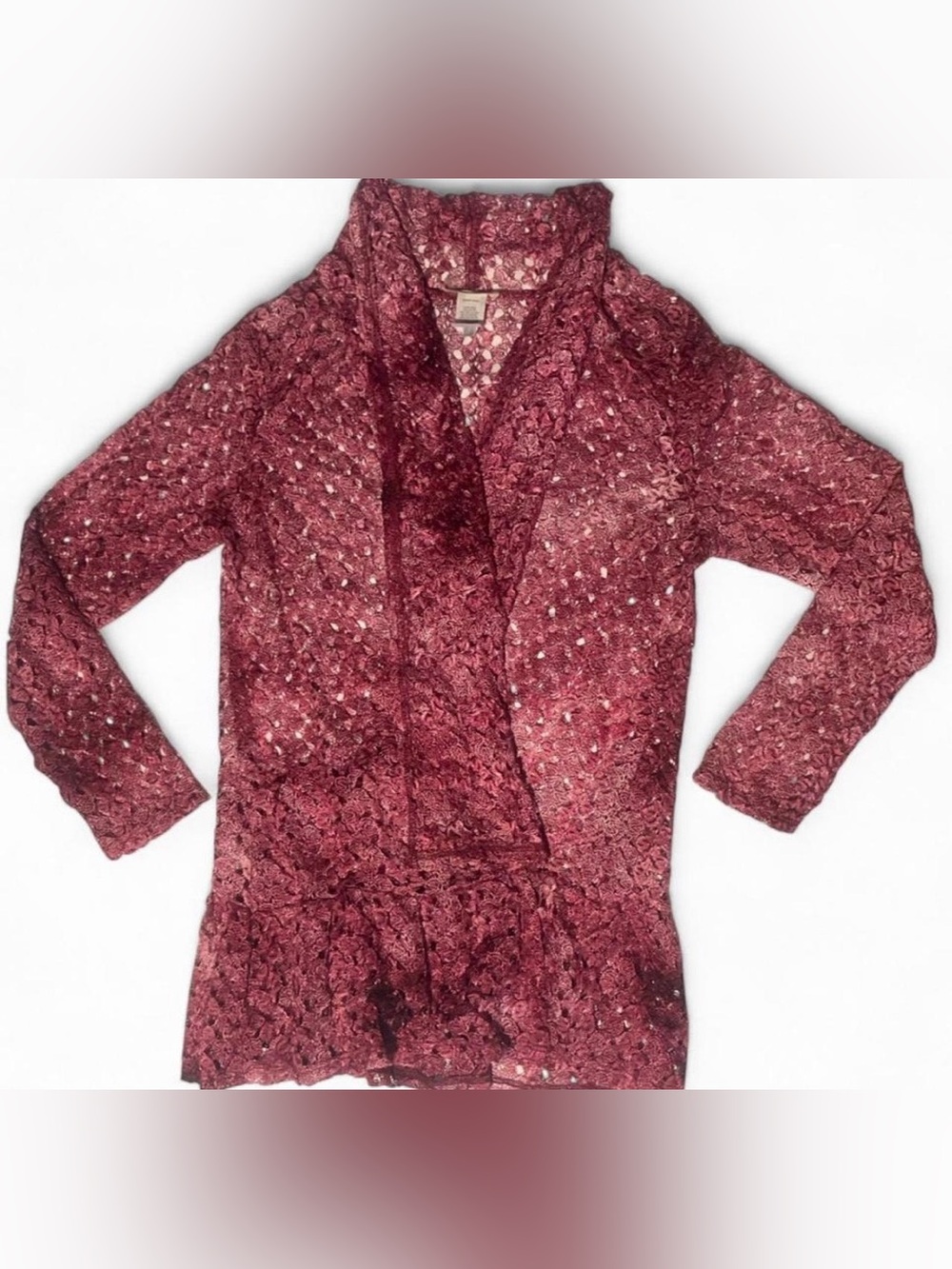 Brittany Black Burgundy Lace Jacket